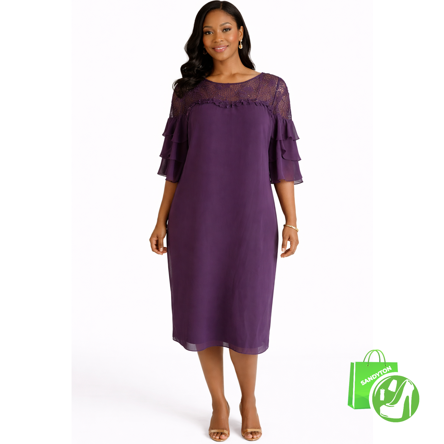 Robe Fourreau Mauve. T: 42.